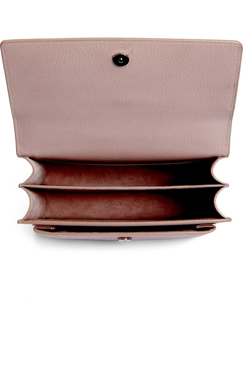 Saint Laurent Medium Sunset Grained Leather Shoulder Bag, Alternate, color, Rose Poudre