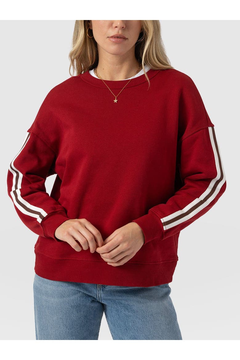 Victory Sweatshirt, Alternate, color, Red Brown Stripe