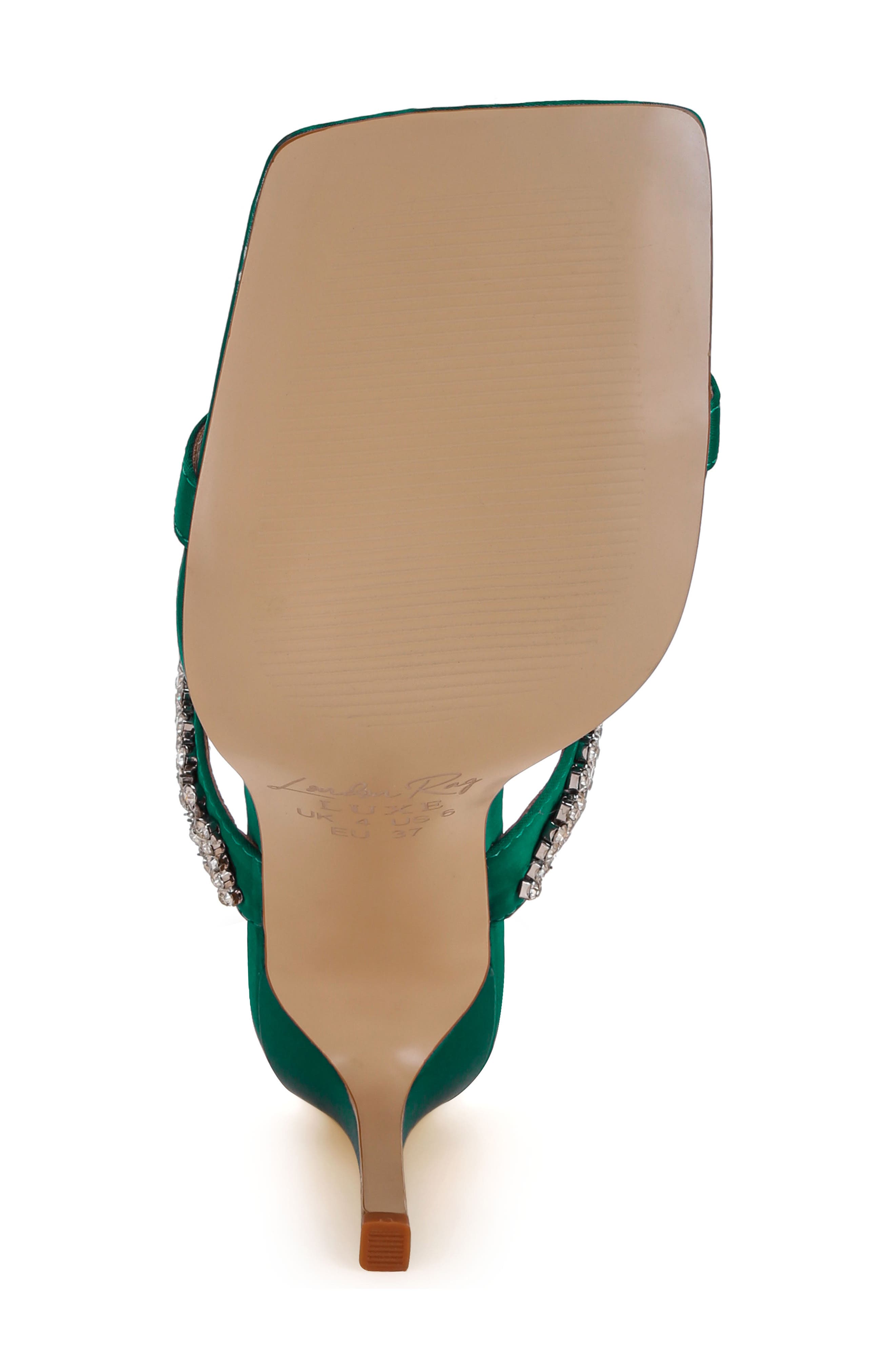 Vitrlne Slide Sandal, Alternate, color, GREEN SATIN