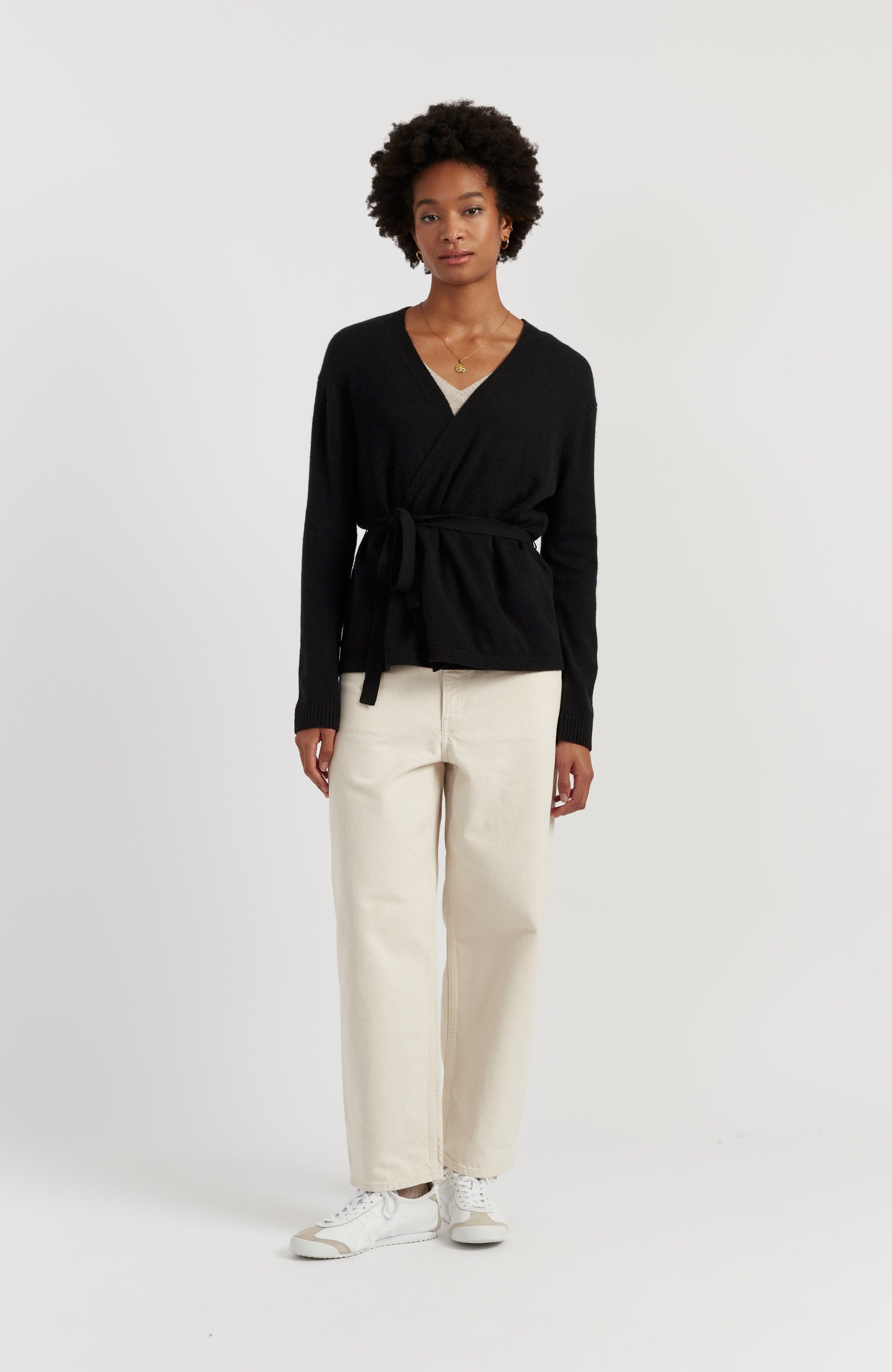 Chinti & Parker Lightweight Wool-Cashmere Wrap Cardigan (Women