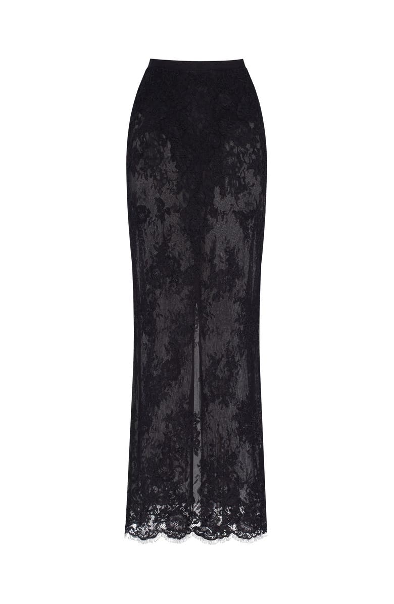 Milla Sensual Semi-Sheer Maxi Skirt, Main, color, Black