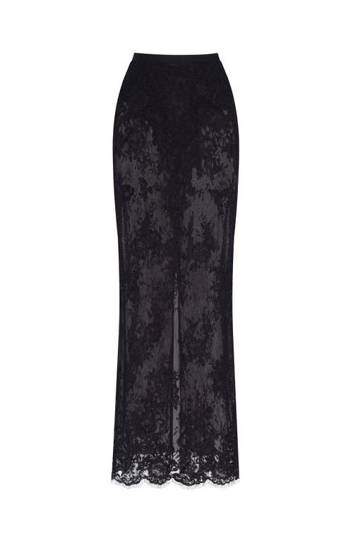 Milla Sensual Semi-sheer Maxi Skirt In Black