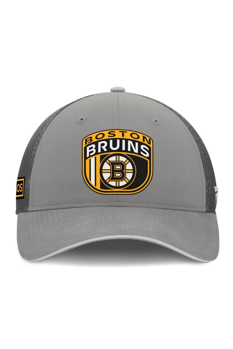 Men's Fanatics Gray Boston Bruins Authentic Pro Home Ice Trucker Adjustable Hat, Alternate, color, Gray