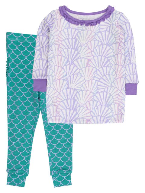 SoftSnooze Ruffle Long Sleeve Pajama Set, Signature Rear Ruffles