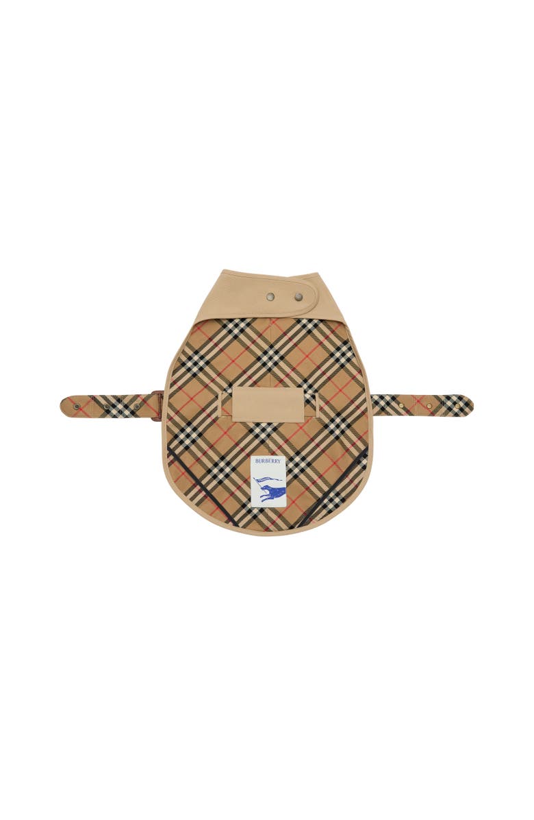 Burberry Gabardine Dog Coat, Alternate, color, Honey/Sand Beige