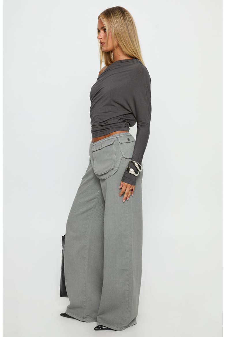 Incognito Low Rise Wide Leg Jeans, Alternate, color, GREY