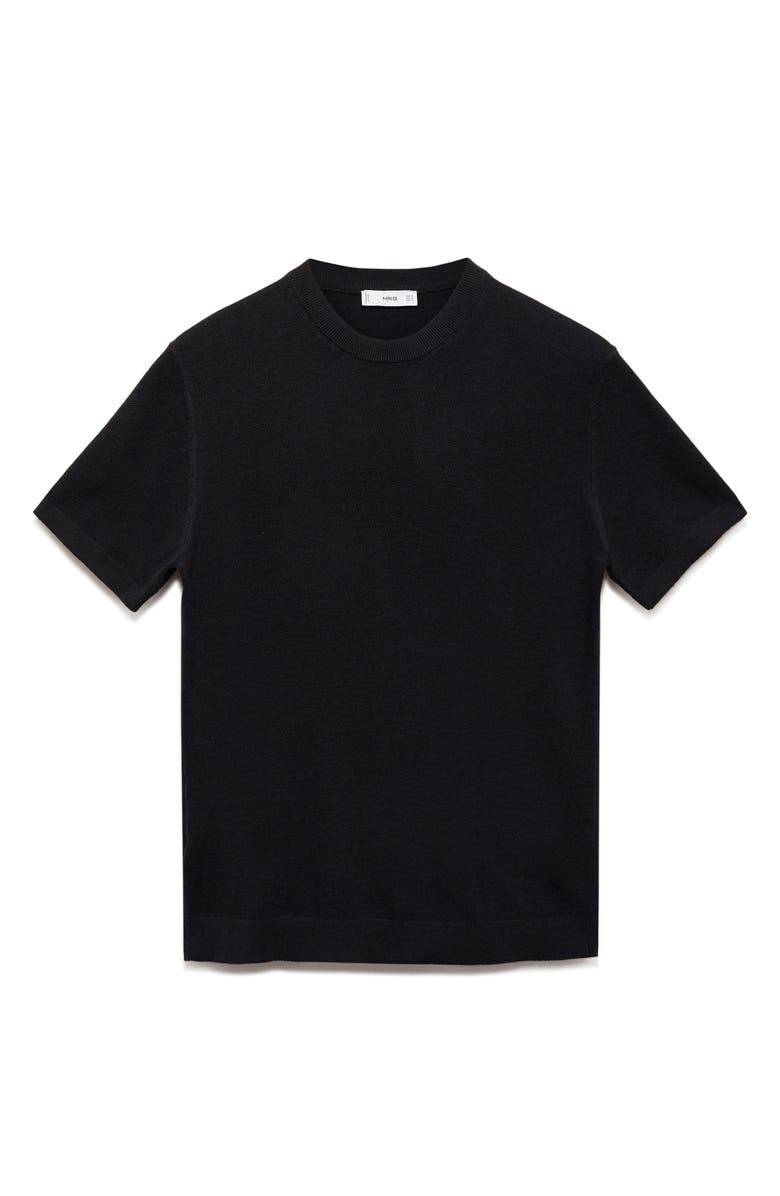 MANGO Short Sleeve Crewneck Sweater, Alternate, color,