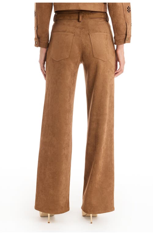 The Noli Shop Kaia Suede High Rise Jean Petite In Brown