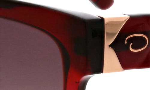 Oscar De La Renta 53mm Butterfly Sunglasses In Berry Gradient