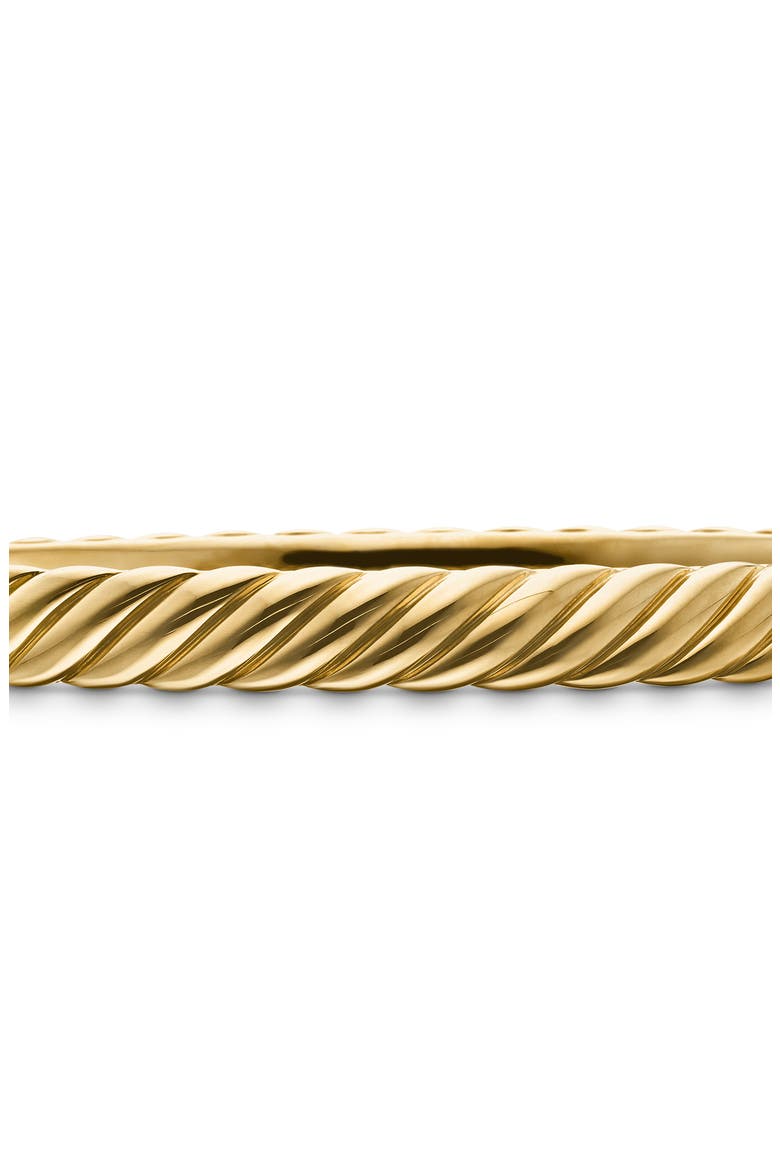 Sculpted Cable Bangle Bracelet in 18K Yellow Gold, 6.2mm, Alternate, color, 18K YELLOW GOLD