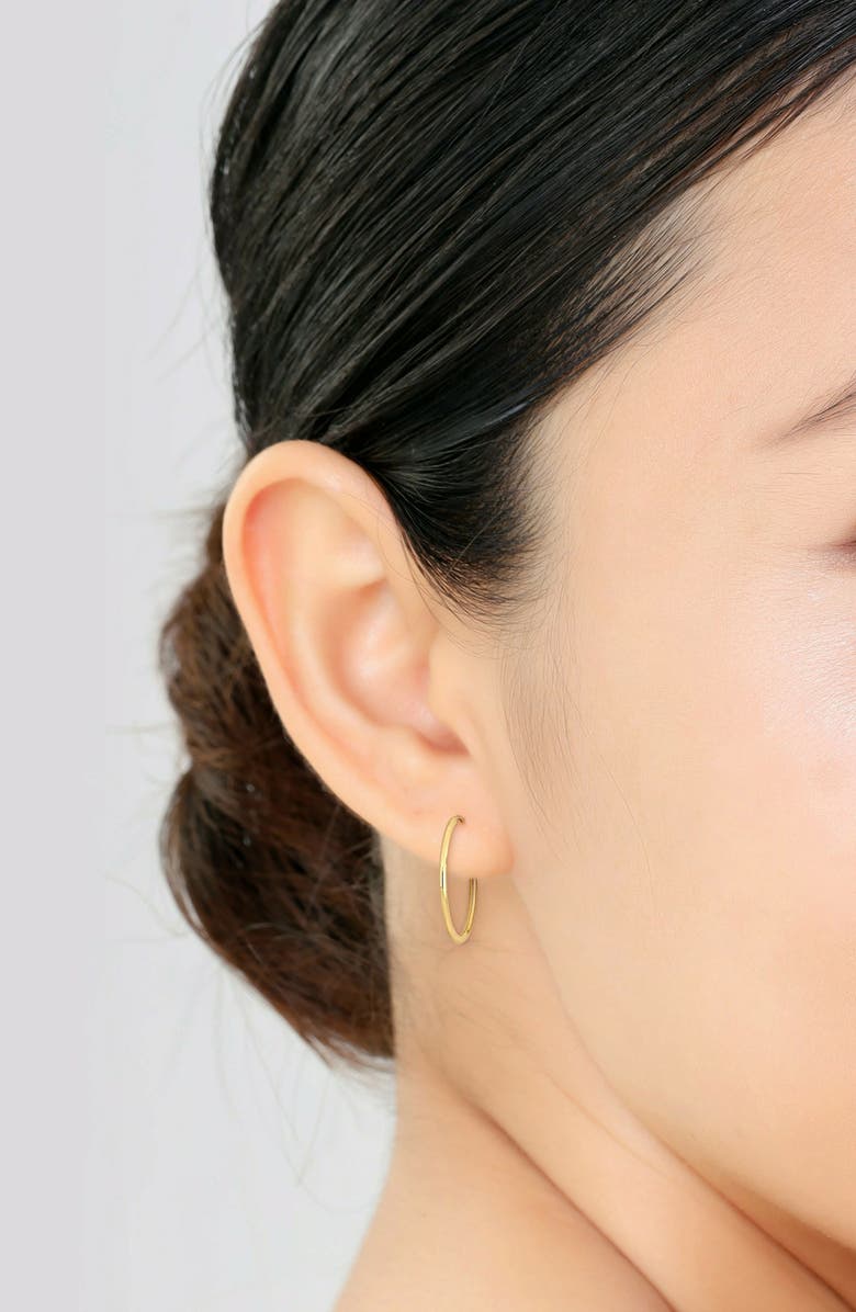 DELMAR 14K Gold Hoop Earrings, 20mm, Alternate, color, Gold