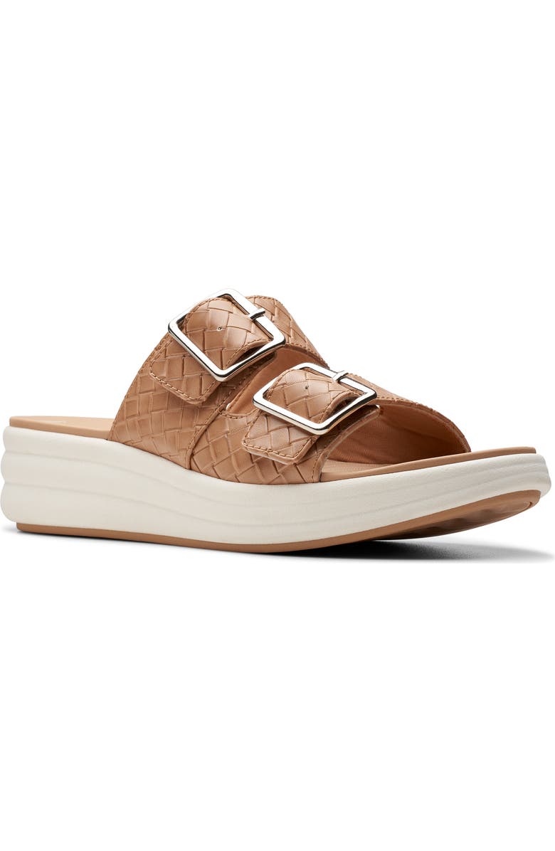 Clarks<sup>®</sup> Drift Buckle Slide Sandal, Main, color, Warm Beige