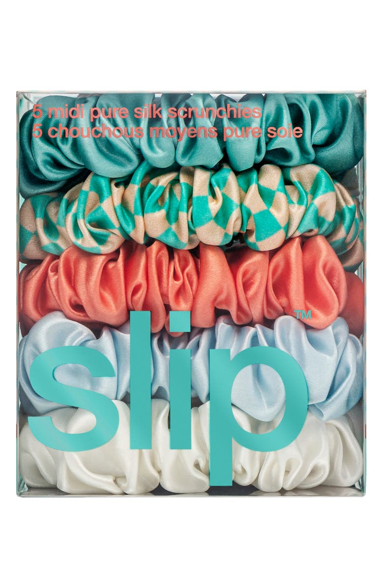 slip Pure Silk 5-Pack Midi Scrunchies, Alternate, color, 