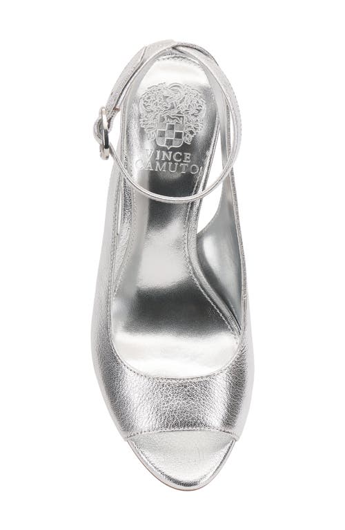 Vince Camuto Pavles Ankle Strap Sandal In Silver