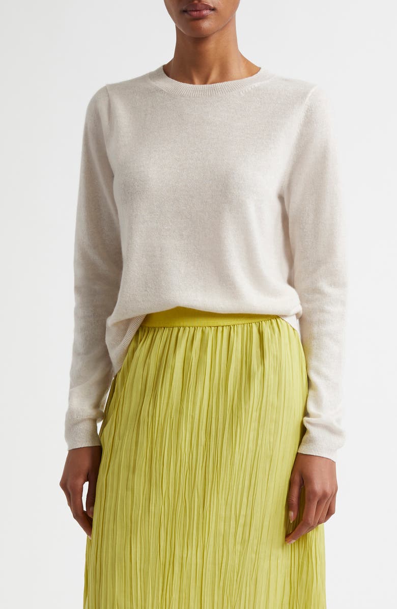 MARGARET O'LEARY Cashmere & Linen Crewneck Sweater, Main, color, 