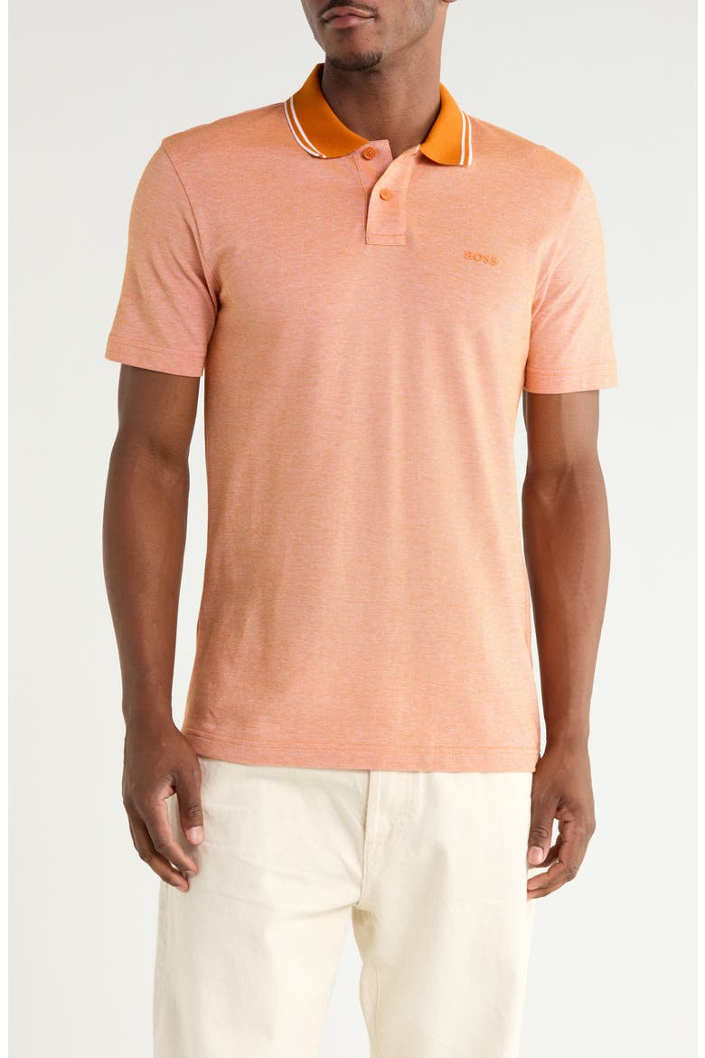 Oxford Cotton Knit Polo, Main, color, OPEN ORANGE