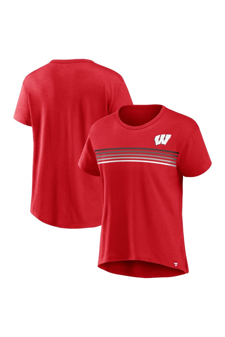 Women's Fanatics Branded Red Wisconsin Badgers Tie Breaker T-Shirt, Main, color, Red