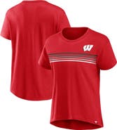 FANATICS Women's Fanatics Branded Red Wisconsin Badgers Tie Breaker T-Shirt