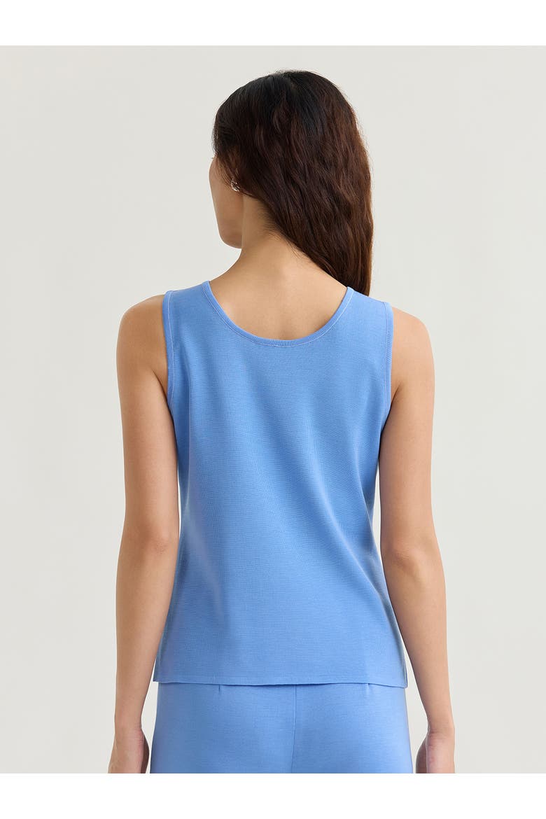 Double Scoop Neck Mylana Knit Tank, Alternate, color, Tranquil Blue