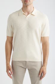 Tommy Bahama Santa Cruz Johnny Collar Slub Cotton Blend Polo