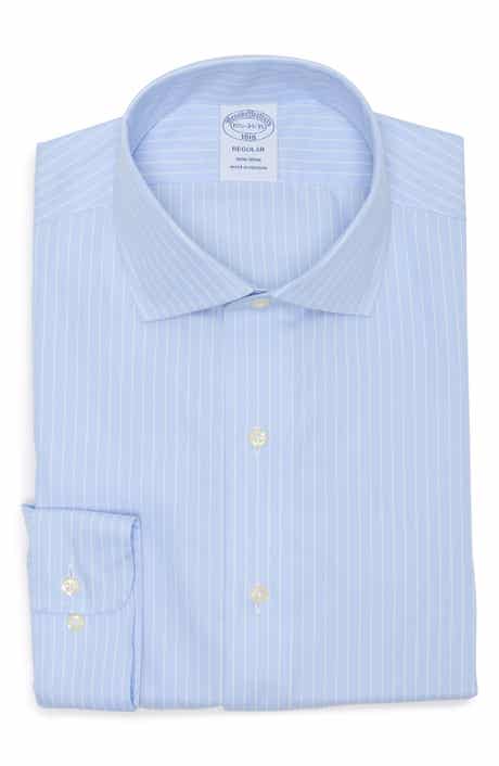 Regular Fit Pinstripe Cotton Dress Shirt
