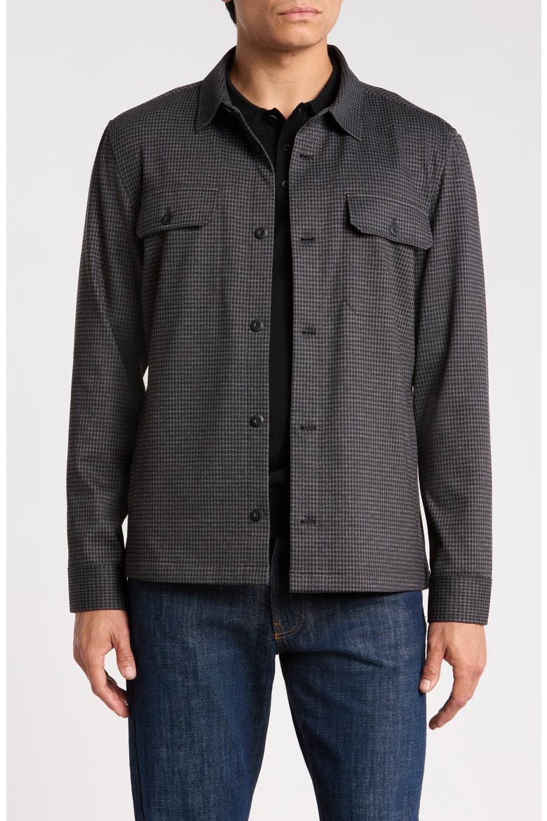 Knit Shirt Jacket, Alternate, color, BLACK