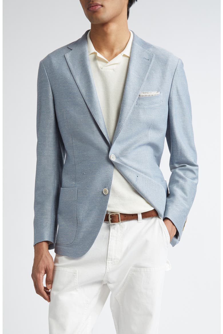 Unstructured Cotton & Linen Sport Coat, Main, color, 08 DENIM