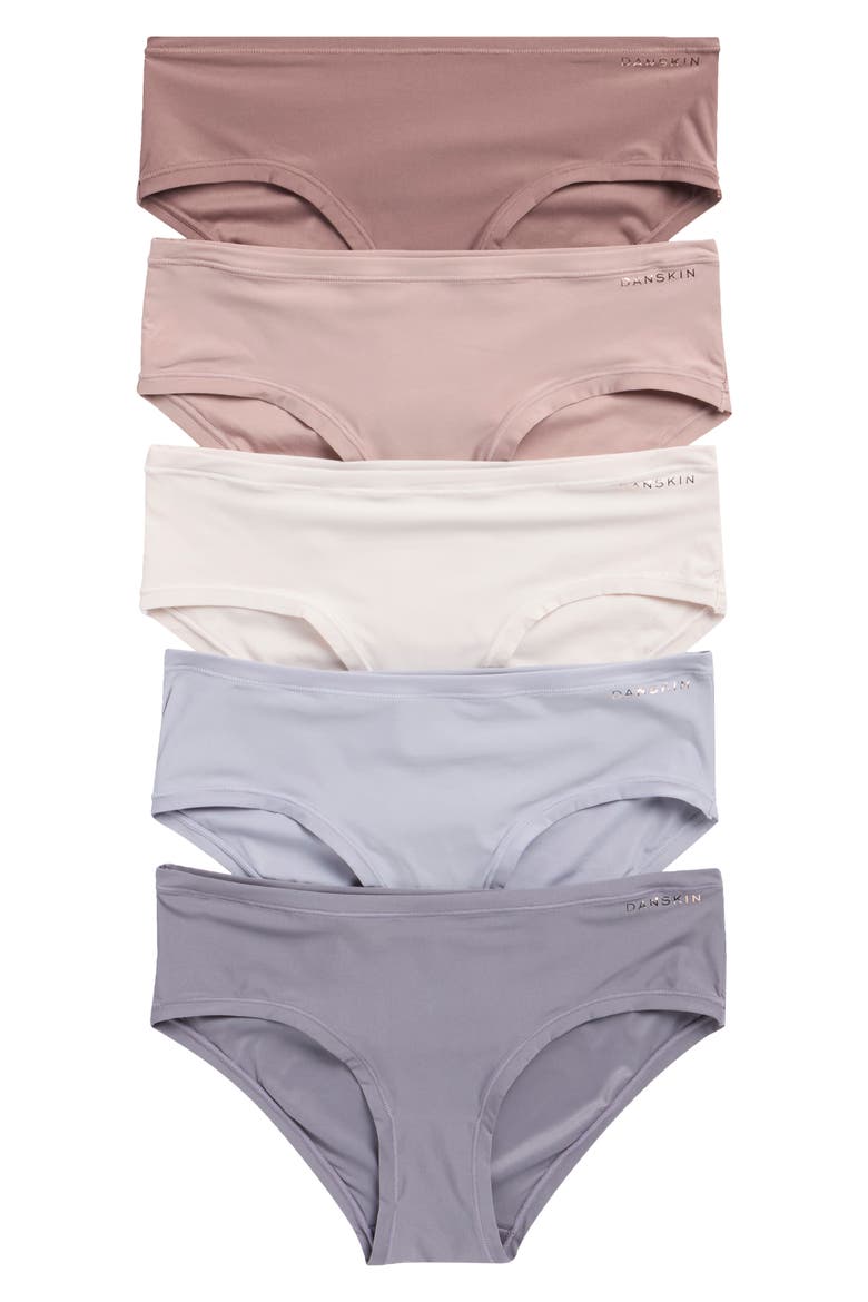 5-Pack Hipster Panties, Main, color, GARNET/ FIG/ IVORY/ FOG/ SALTE