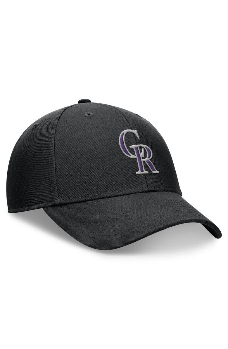 Nike Men's Nike Black Colorado Rockies Club Performance Adjustable Hat, Alternate, color, 