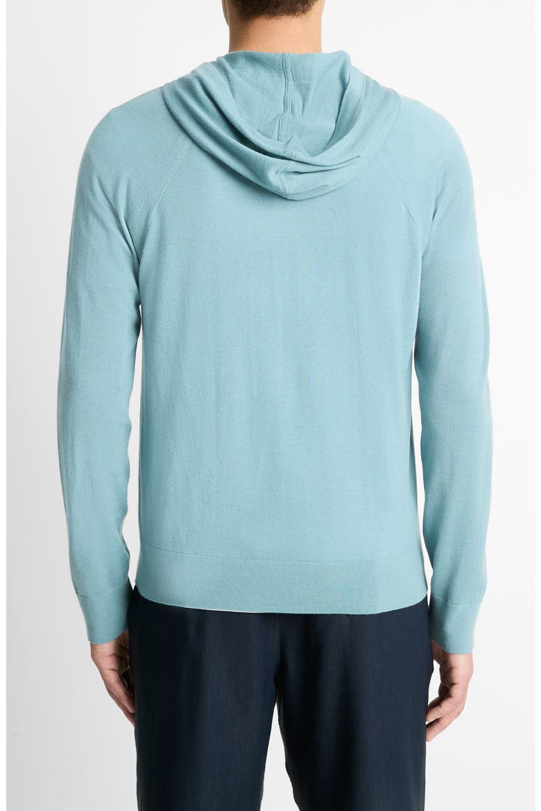 Wool & Cashmere Hooded Sweater, Alternate, color, LAGOON