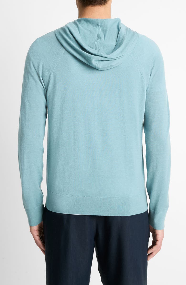 Vince Wool & Cashmere Hooded Sweater, Alternate, color, Lagoon
