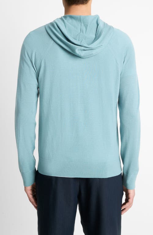 Vince Wool & Cashmere Hooded Sweater In Lagoon