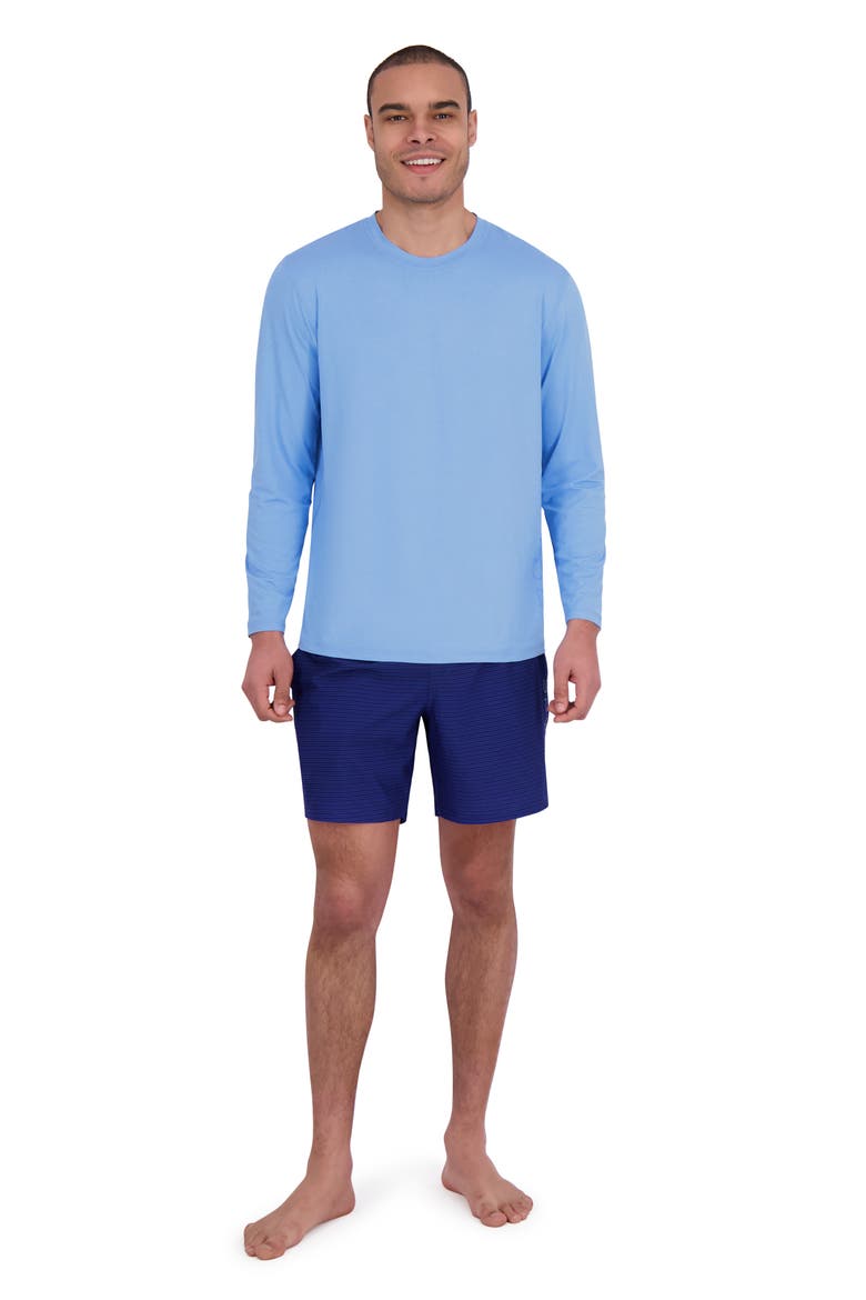 Drop Needle Rashguard, Alternate, color, AZURE