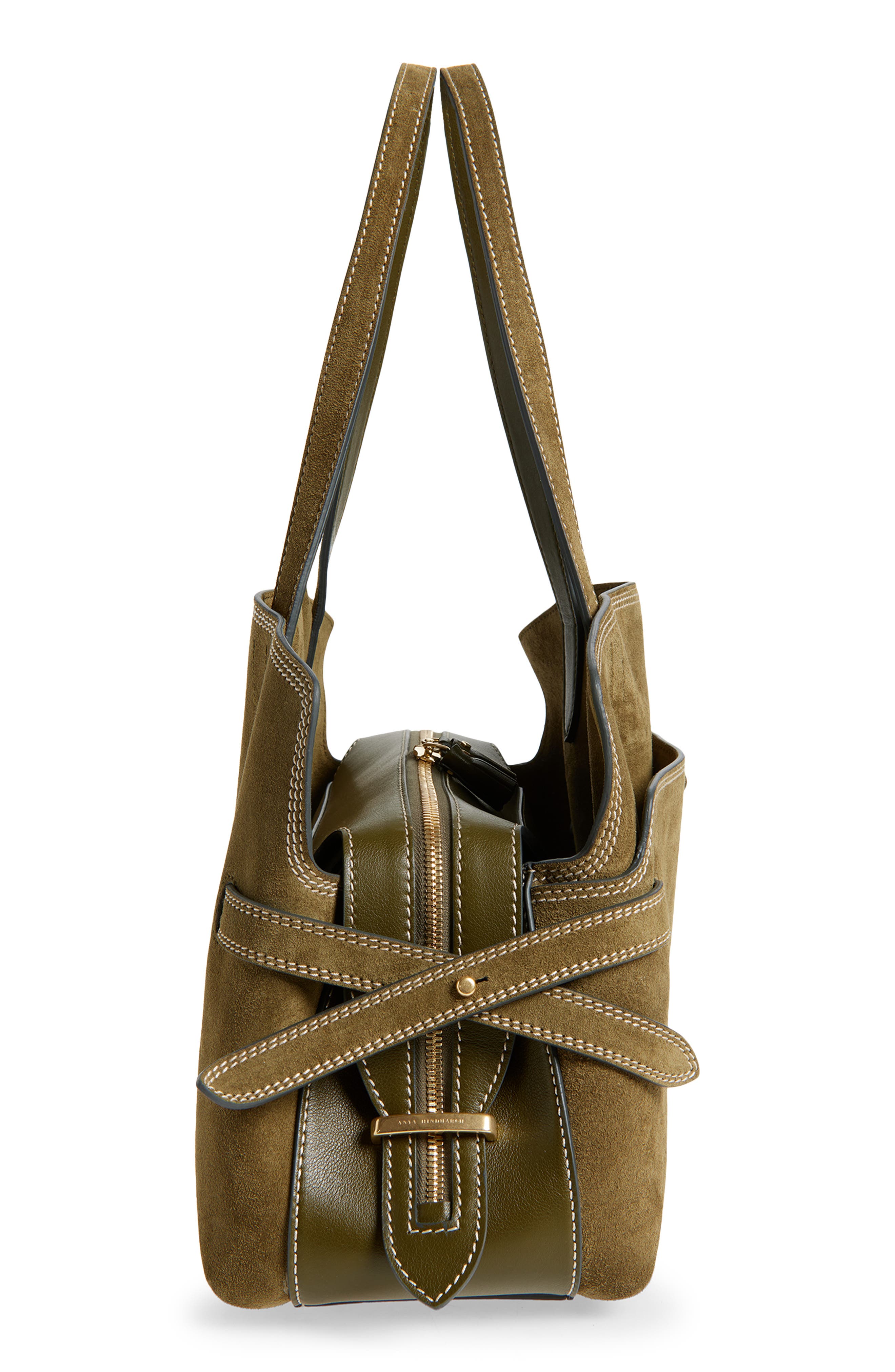 Anya Hindmarch Wilson Suede Tote, Alternate, color, Bonsai