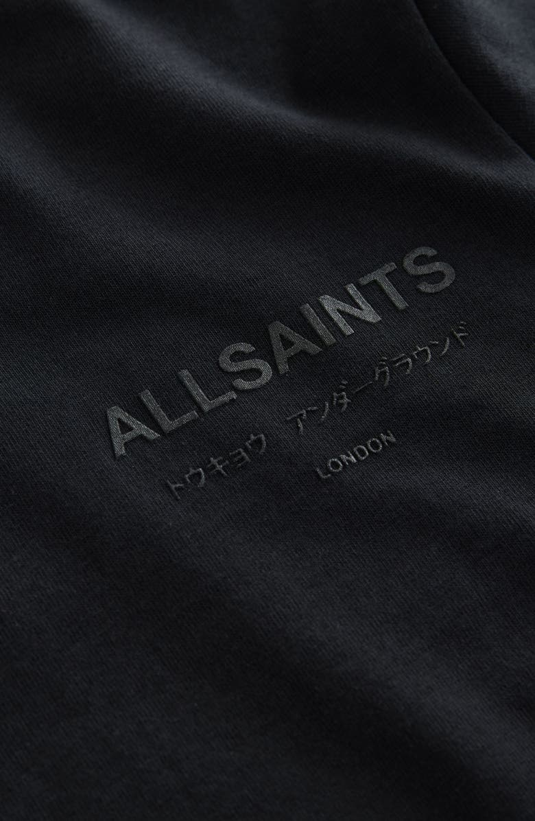 smALLSAINTS by ALLSAINTS Kids' Underground Sequin Logo Cotton Graphic T-Shirt, Alternate, color, Black