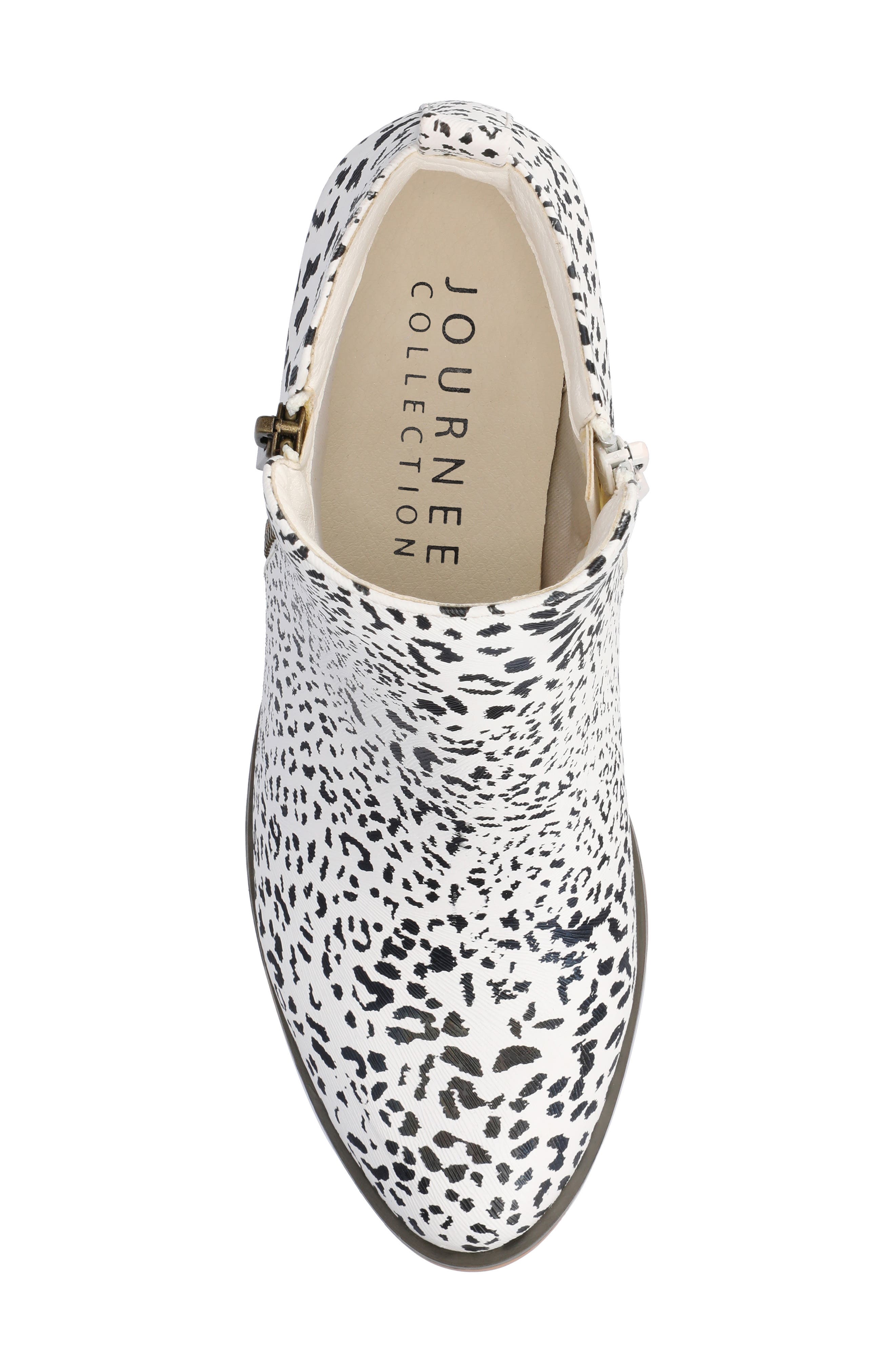 Journee Collection JOURNEE Rebel Side Zip Bootie, Alternate, color, Animal