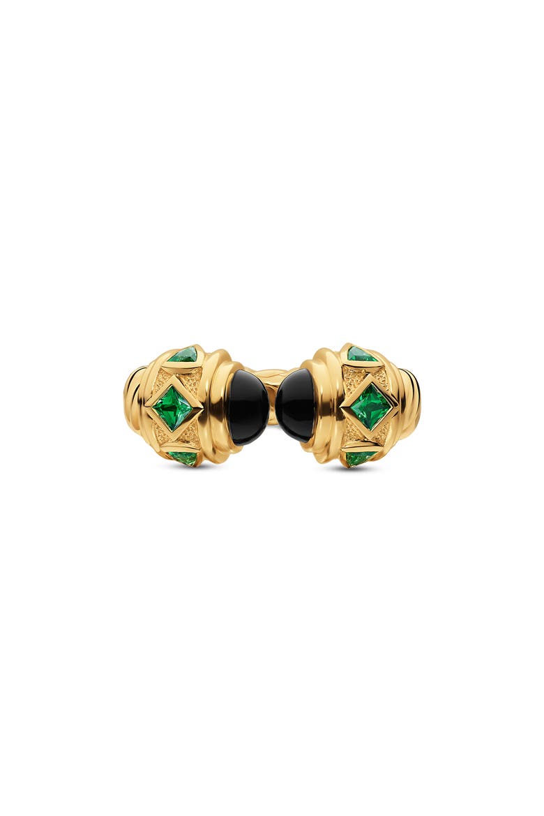 Renaissance Color Ring in 18K Yellow Gold, Alternate, color, BLACK ONYX
