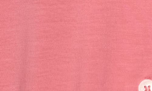 Shop Eberjey Gisele Relaxed Jersey Knit Short Pajamas In Sunkissed Coral/ivory