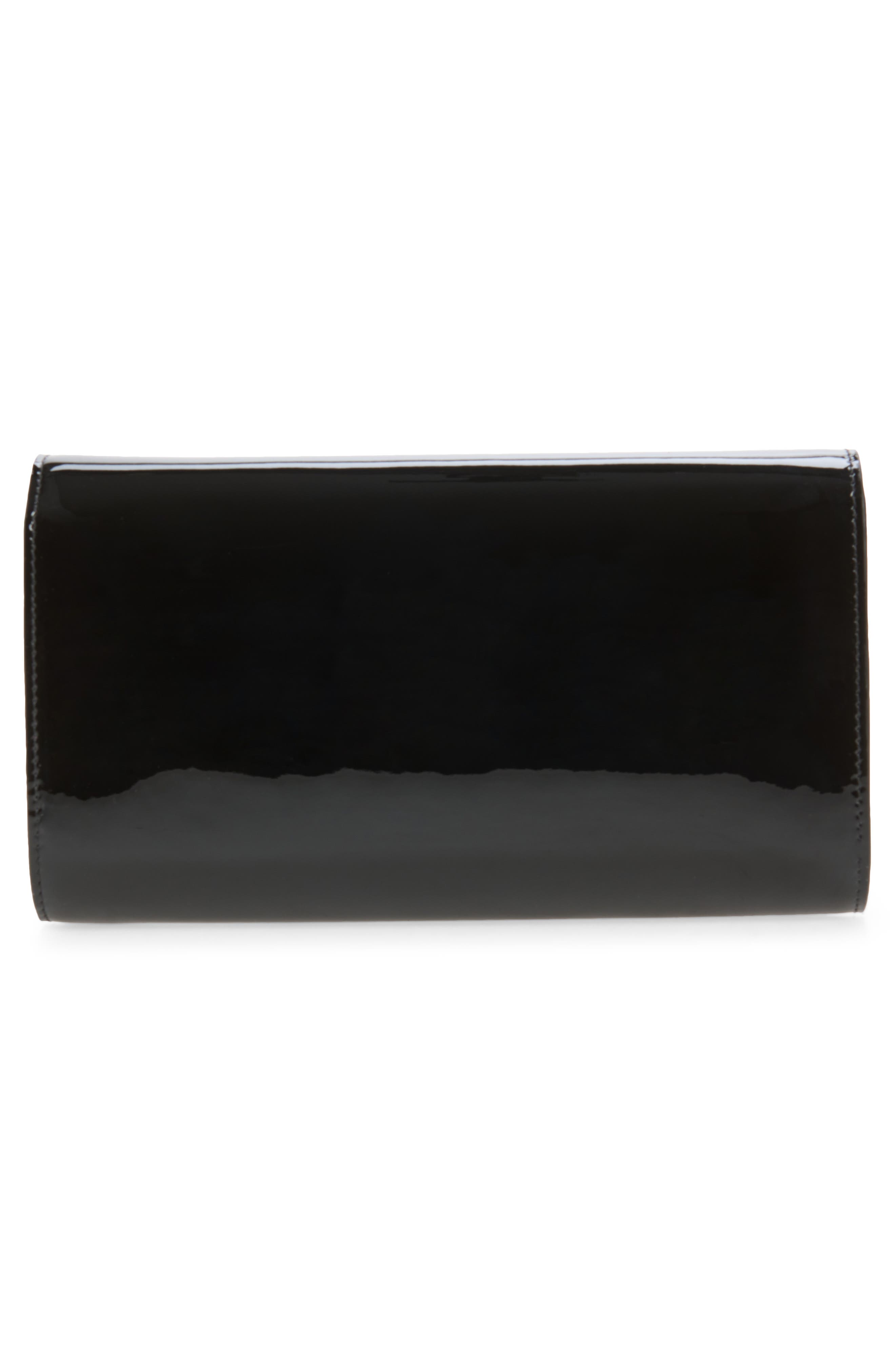 Bettina Patent Leather Wallet on a Chain, Alternate, color, BK01 BLACK