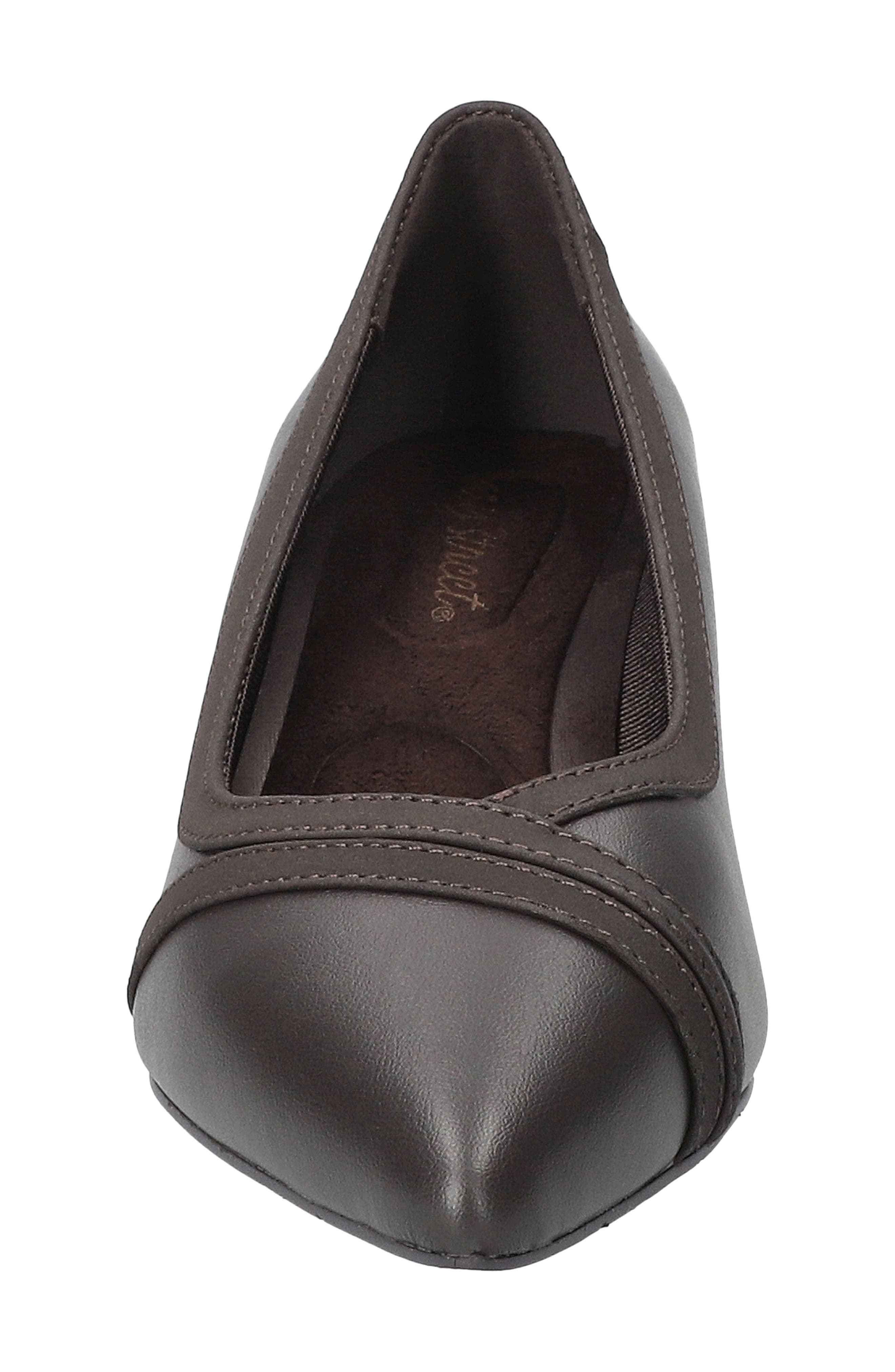 Maye Pointed Toe Kitten Heel Pump, Alternate, color, BROWN-LAMY