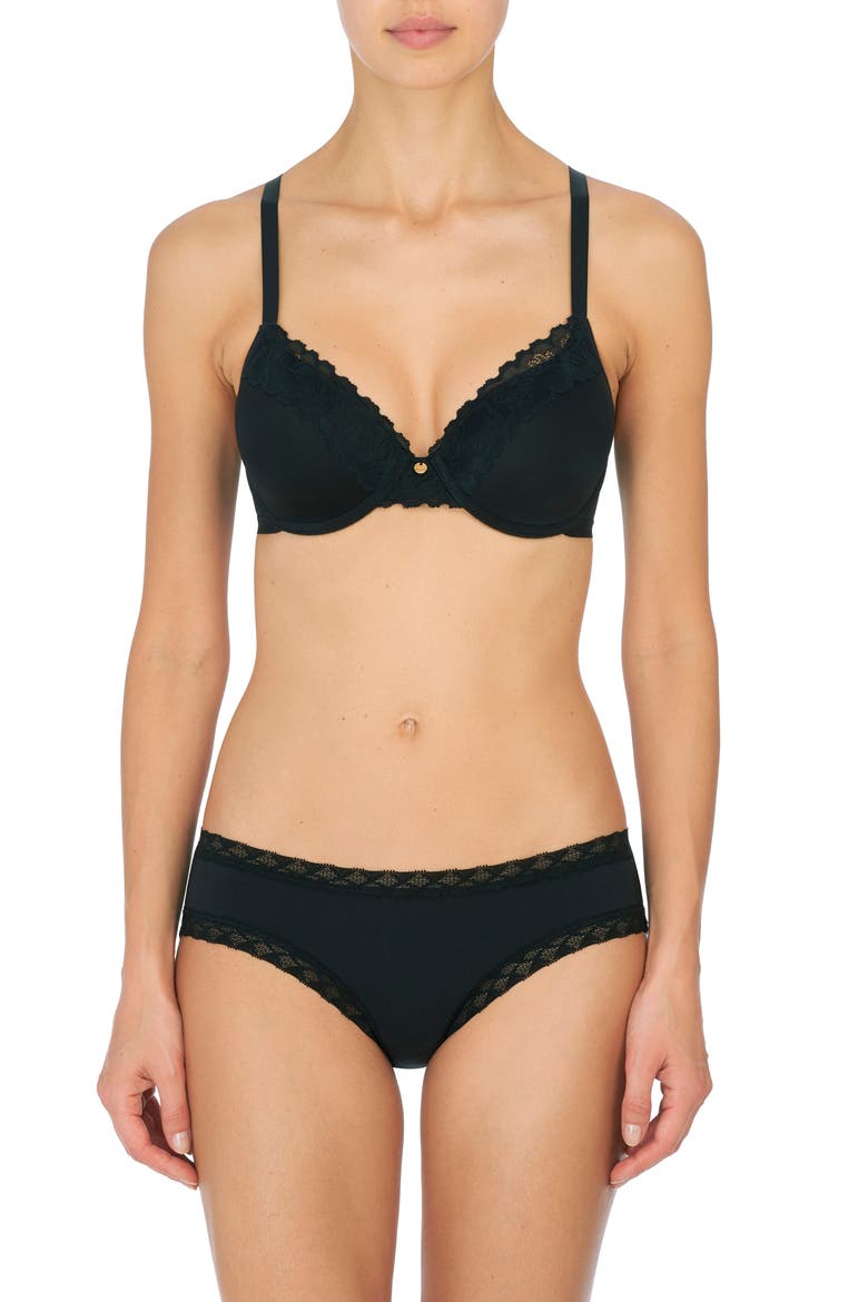 Hidden Glamour Contour Underwire Bra, Alternate, color, BLACK