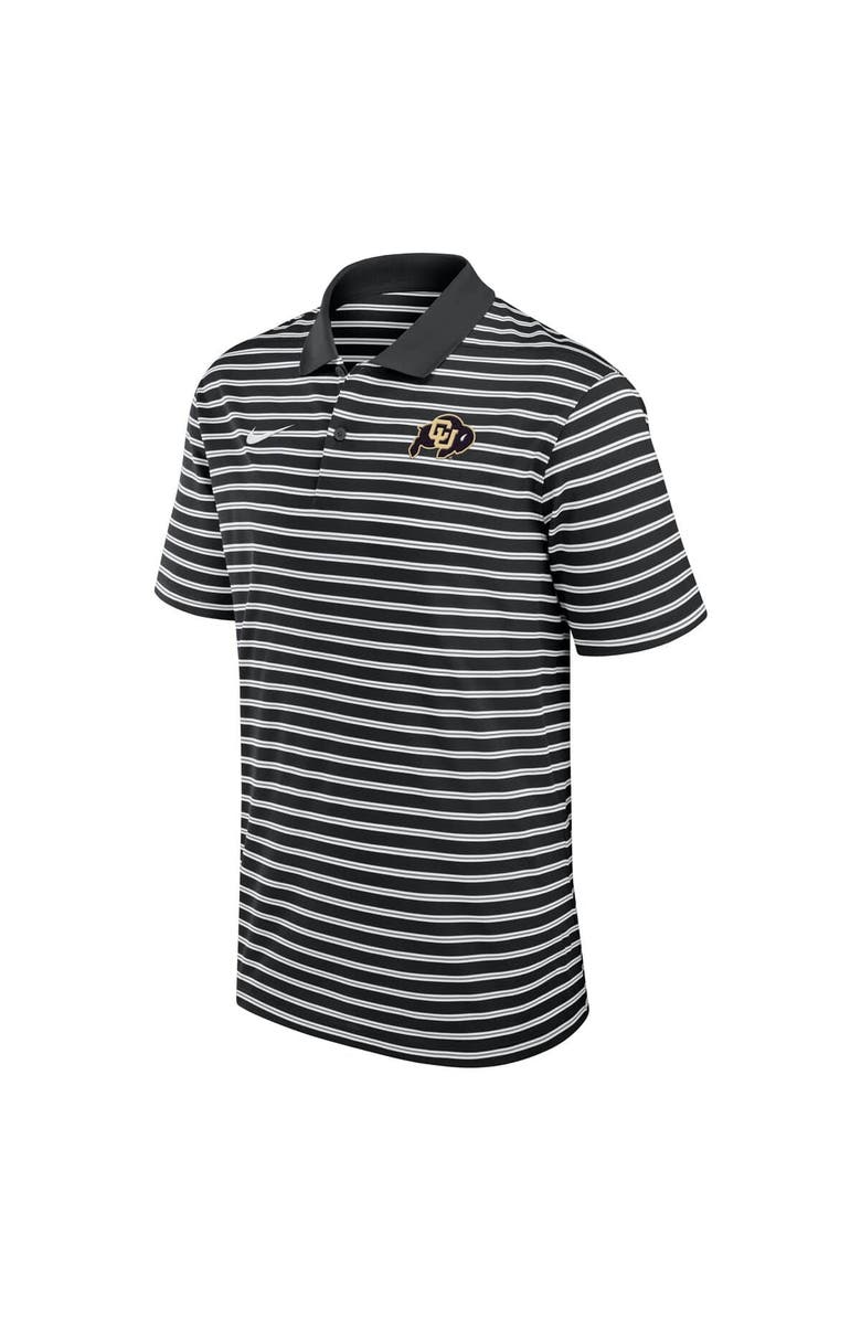 Nike Men's Nike Black Colorado Buffaloes Victory Stripe Performance Polo, Alternate, color, Black
