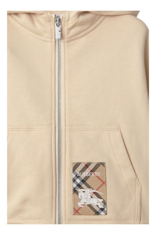 Burberry Check Label Hoodie In Calico