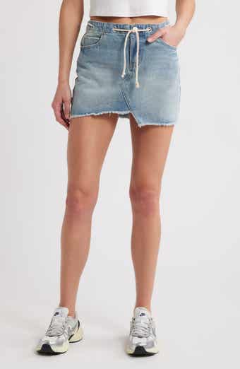 PTCL Ridge Drawstring Waist Cutoff Denim Shorts