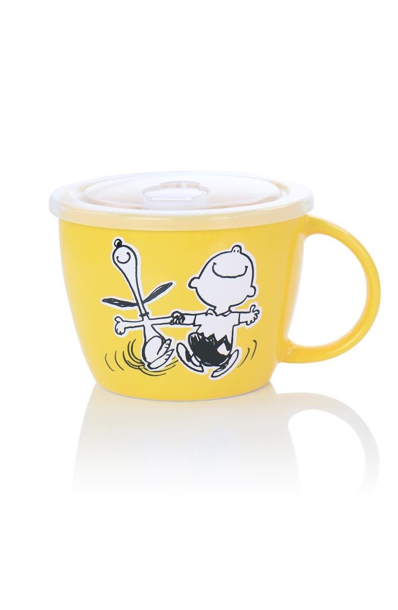 Gibson 70th Anniversary 4 Piece Stoneware 23.5oz Soup Bowl Set with Vented Lids, Alternate, color, Assorted