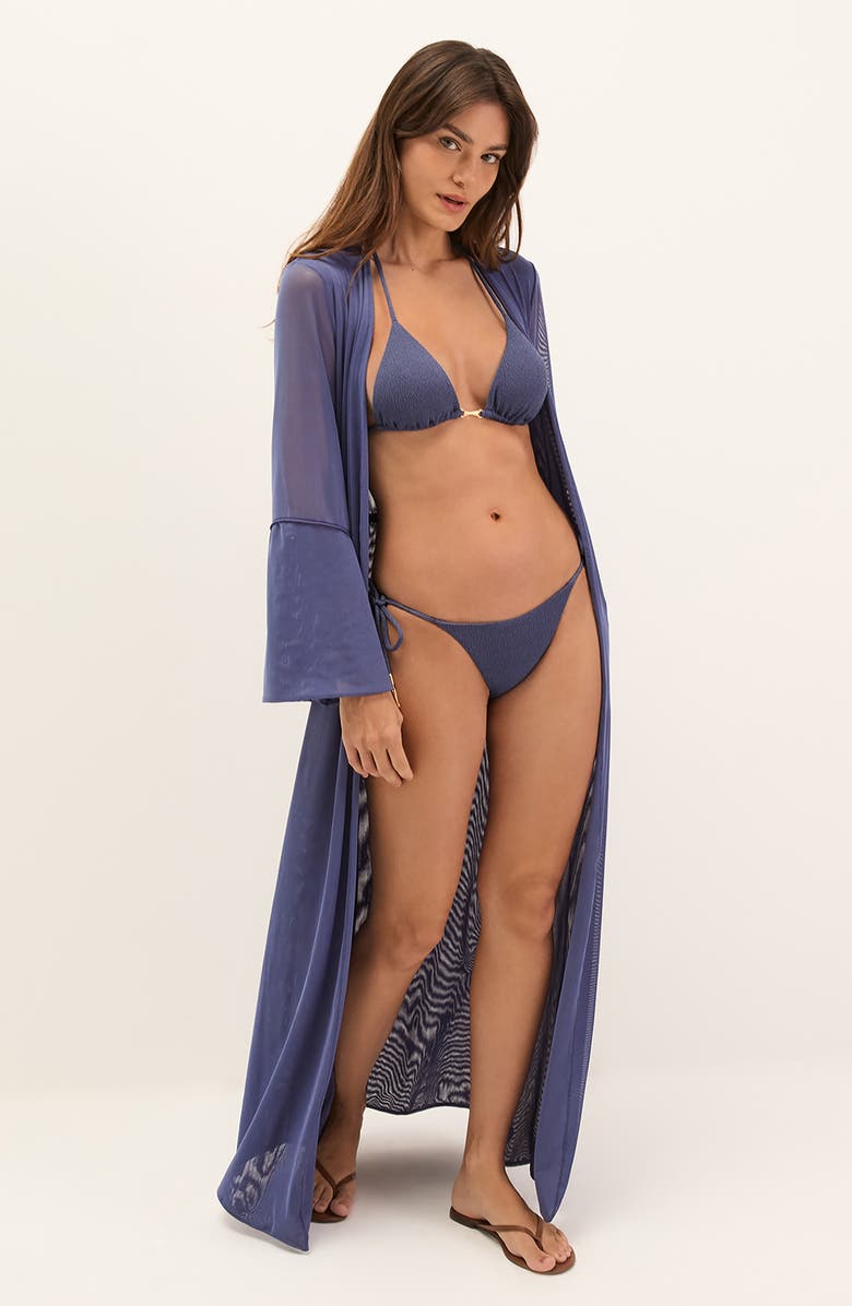 ViX Paula Hermanny Lysa Long Sleeve Cover-Up, Alternate, color, Blue