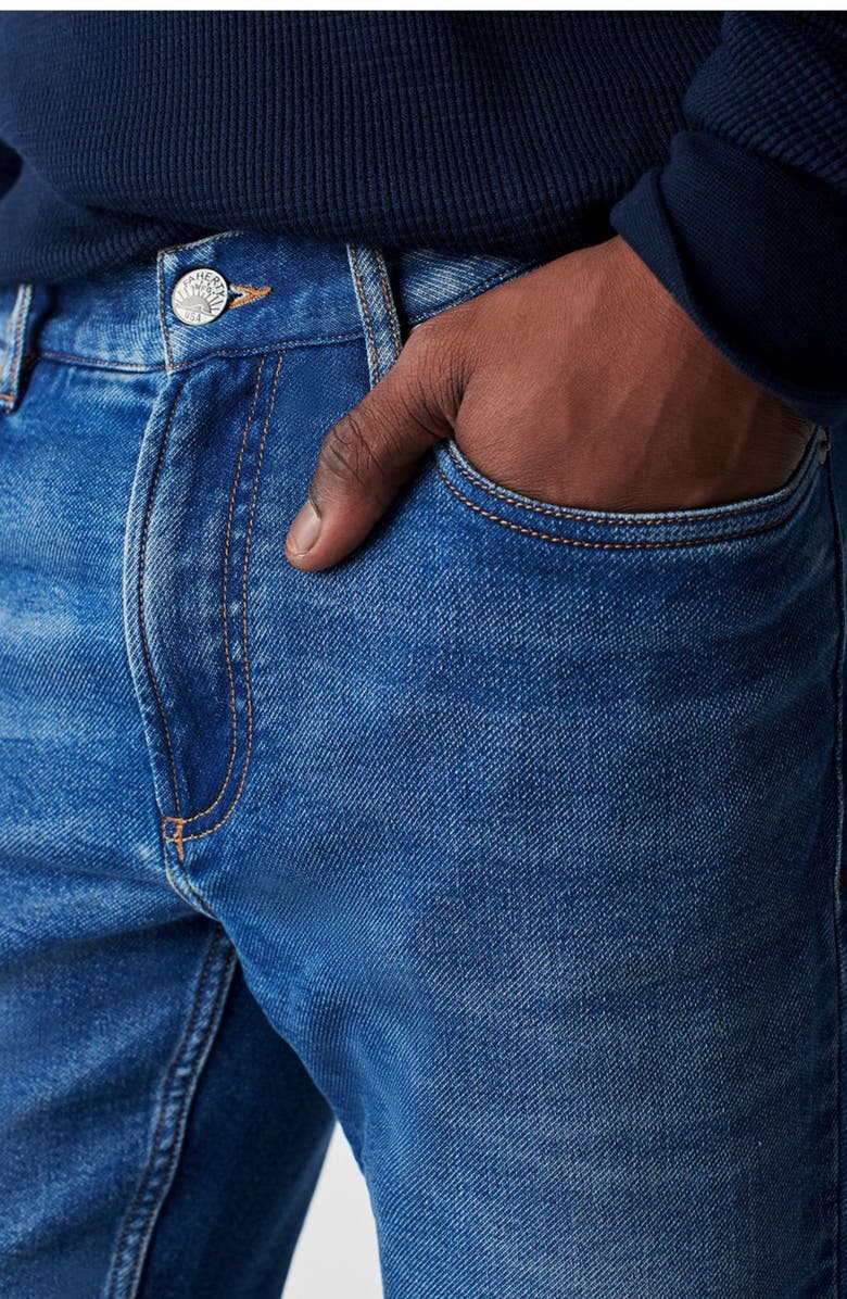 Faherty Stretch Terry Straight Leg Jeans, Alternate, color, 