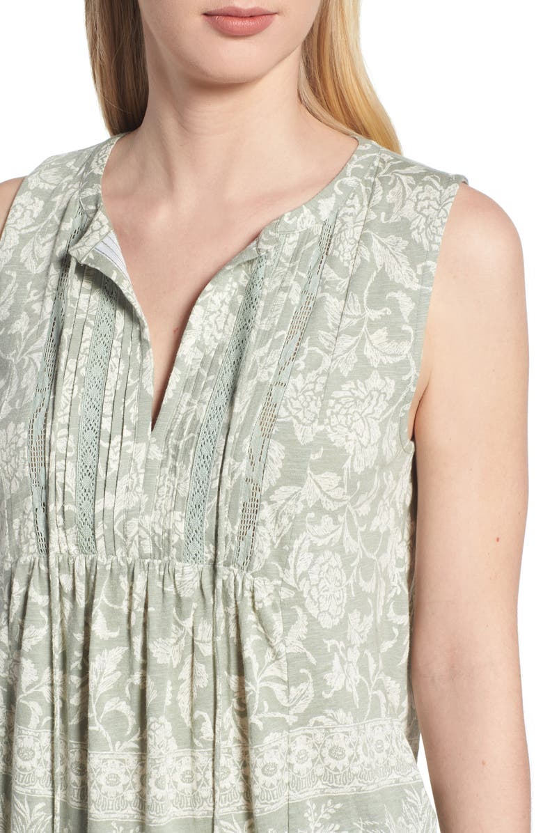 Lucky Brand Sleeveless Lace Mix Top, Alternate, color, 