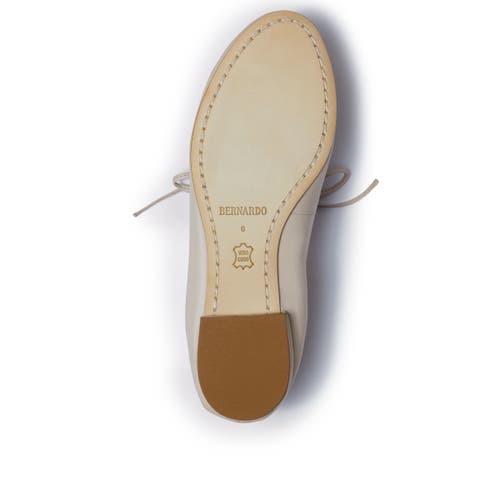 Bernardo 1946 Footwear Court Ballet Flat In White