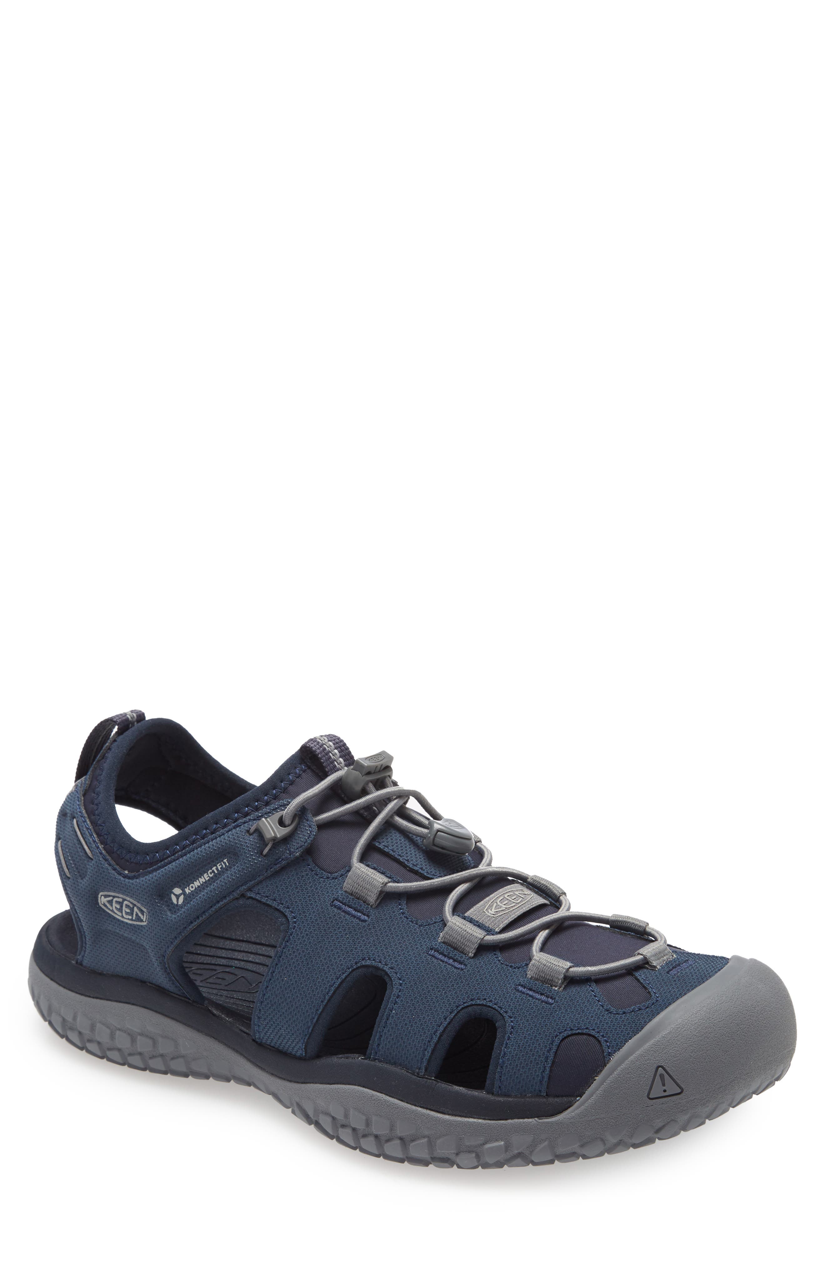 Solar Sandal, Main, color, NAVY/ STEEL GREY